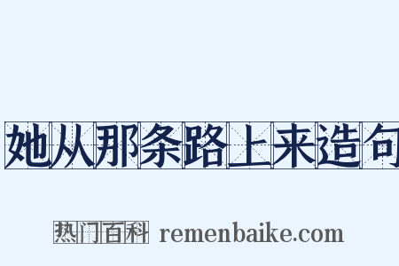 她从那条路上来造句是什么意思的图片